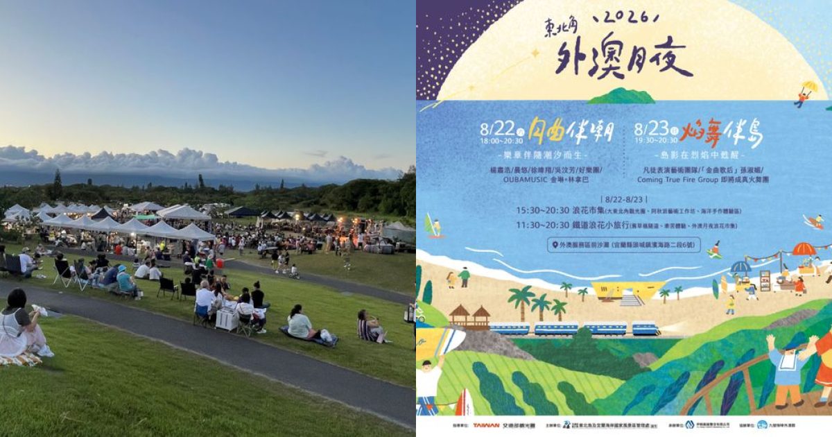 2026 年 8 月宜蘭運動戶外：沙丘海浪、童玩列車，仲夏限定的藝遊未盡